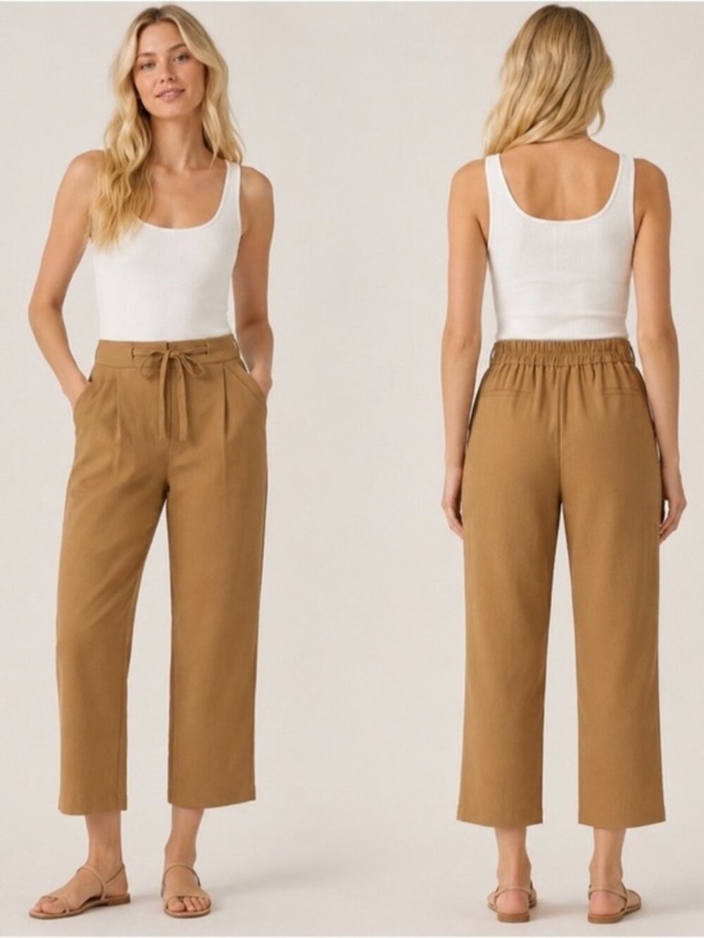 Wilfred Tan Drawstring Pants Size 0 Aritzia #76480
